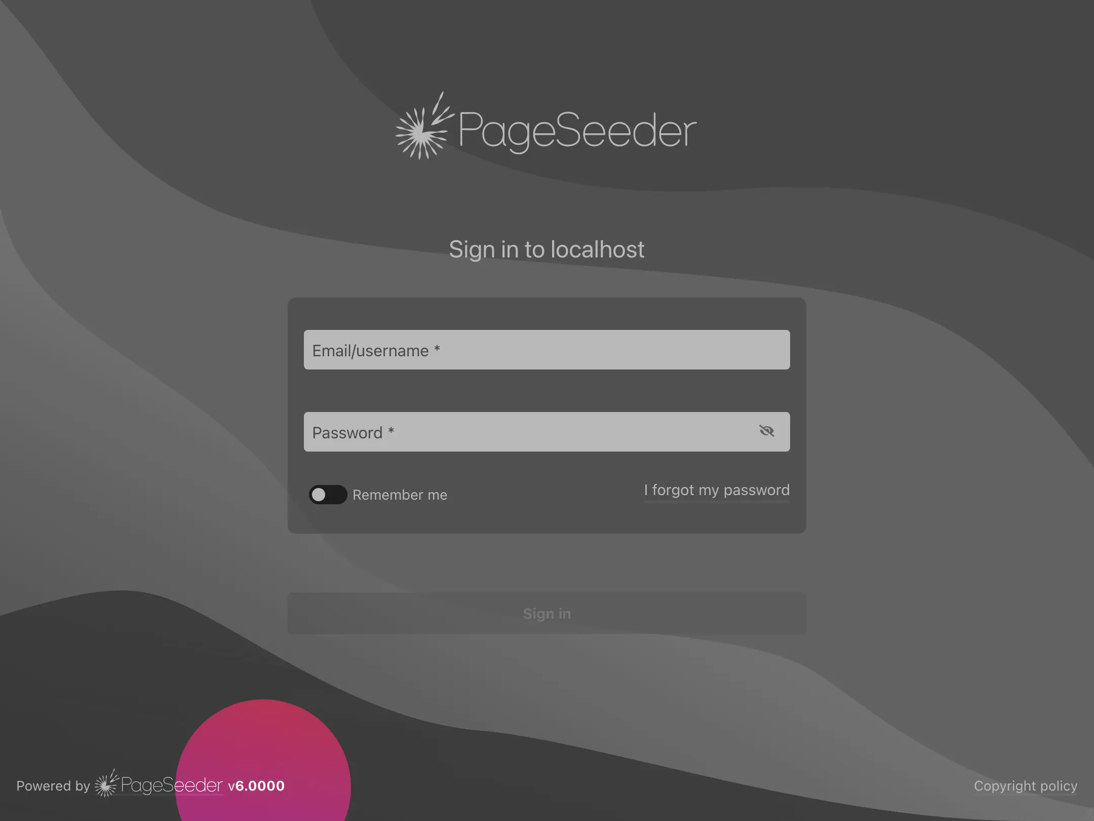 Sign in page – PageSeeder version