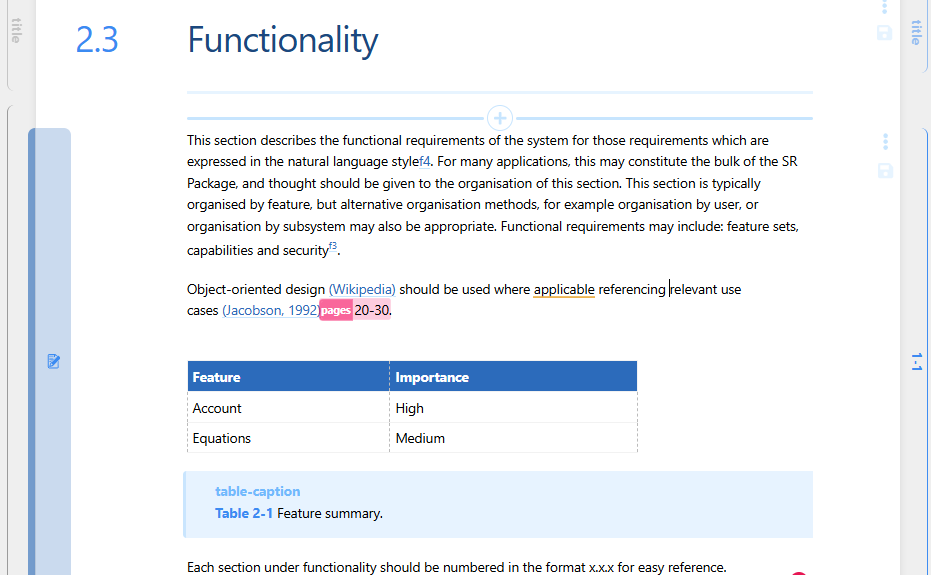 Xref inserted – showing generated link title