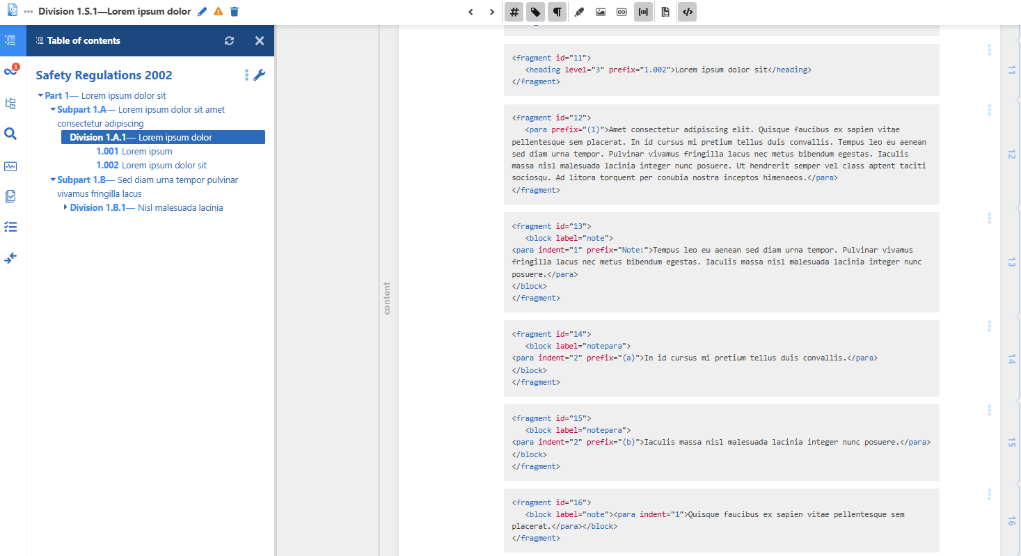 Import DOCX - Manual numbers as prefixes - Example PSML view 1