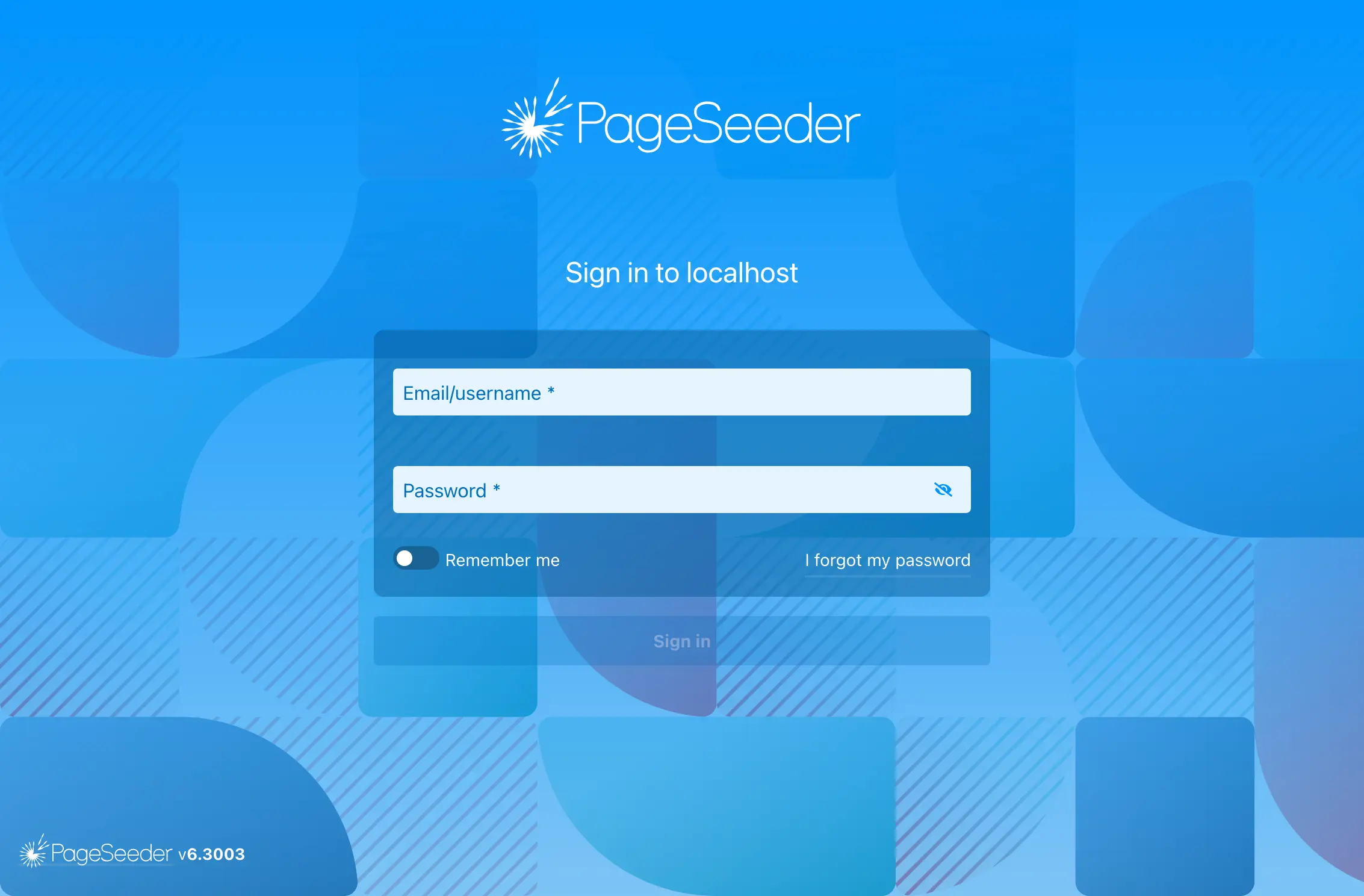 Sign page