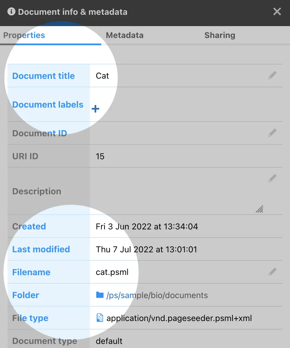Document title vs filename